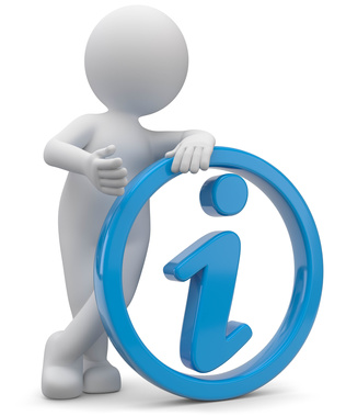 Clipart Männchen lehnt sich auf ein i